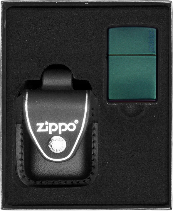 Zestaw ZIPPO Zapalniczka IRIDESCENT LOGO prezentowy*nr3