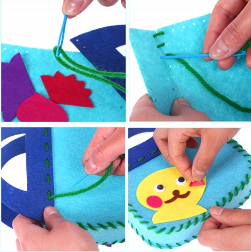 Filcowy zestaw kreatywny DIY torebka lato podróż Materiał tkanina