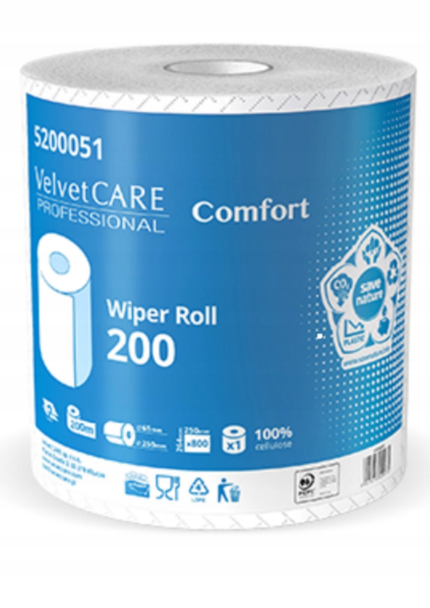 RĘCZNIK PAPIEROWY CZYŚCIWO VELVET CARE 200 M