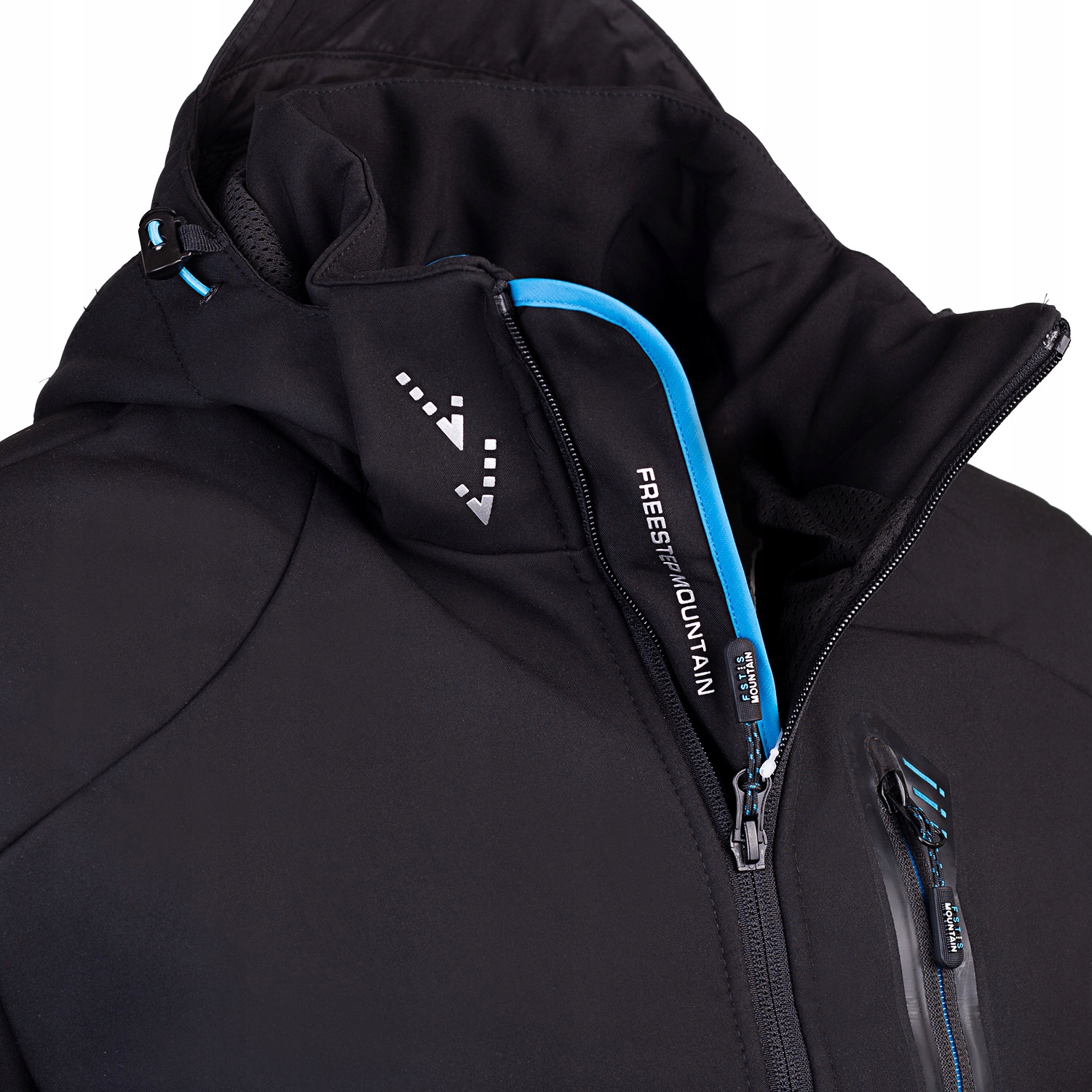 KURTKA MĘSKA SOFTSHELL Z KAPTUREM WIOSENNA PRZEJŚCIOWA WODOODPORNA / XL Kolekcja FST SOFTSHELL