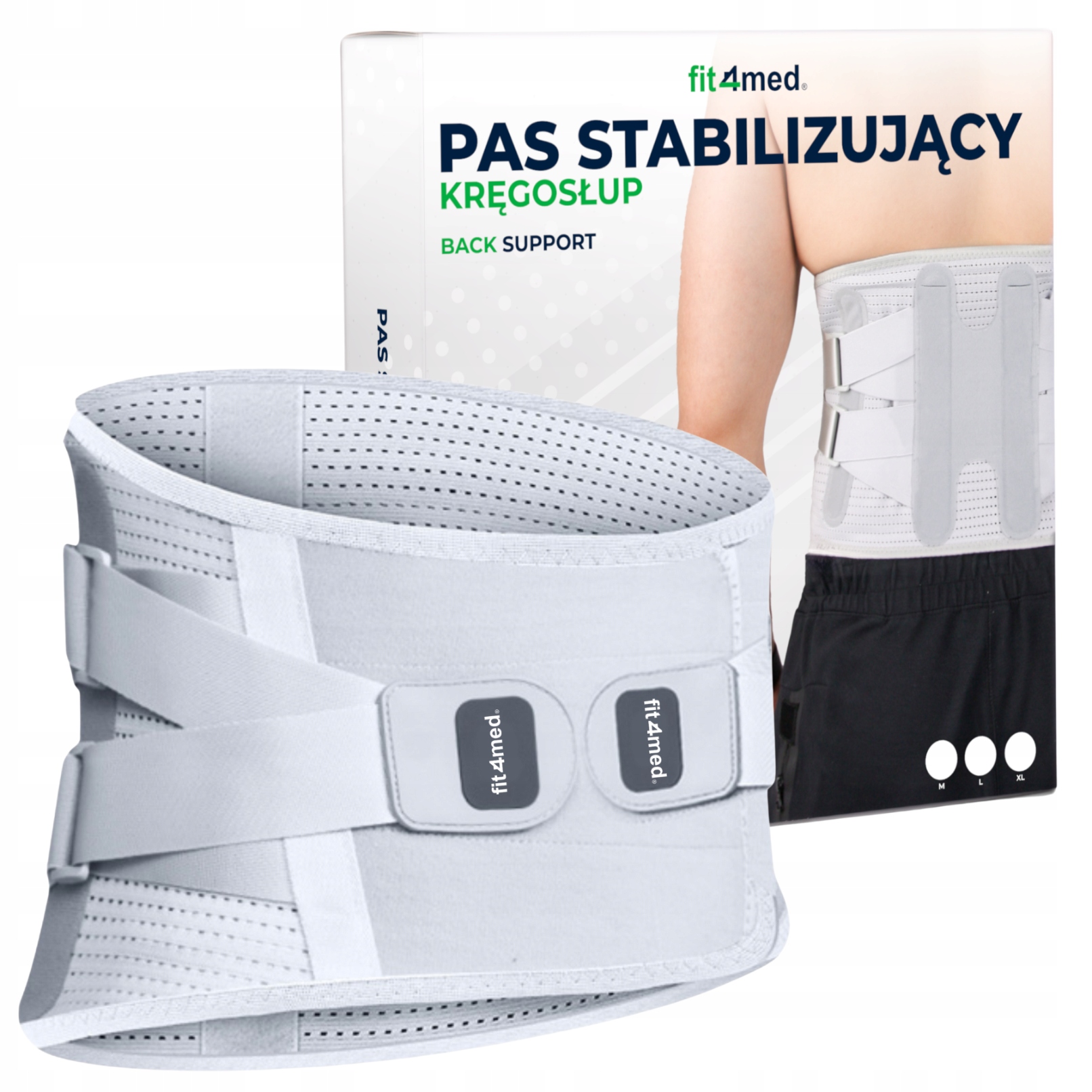 Stabilizační pás pro odlehčení páteře v bederní oblasti FIT4MED – bolesti zad