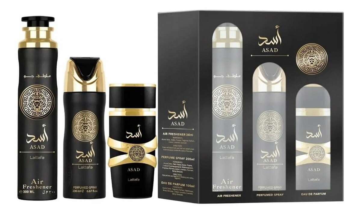 Lattafa Asad Set parfémovaná voda 100 ml deodorant 200 Ml osvěžovač