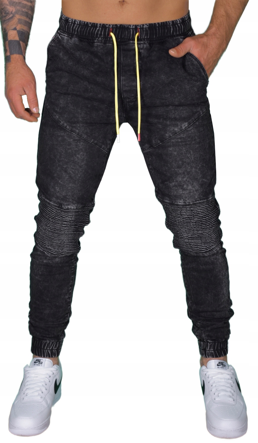 JOGGERY MĘSKIE SPODNIE JEANSY ELASTYCZNE JAKOŚĆ Marka bez marki