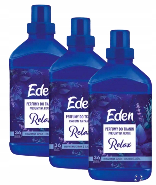 Levně Sada 3 x Tekutý parfém na prádlo Eden Relax 3 x 720 ml 108 praní
