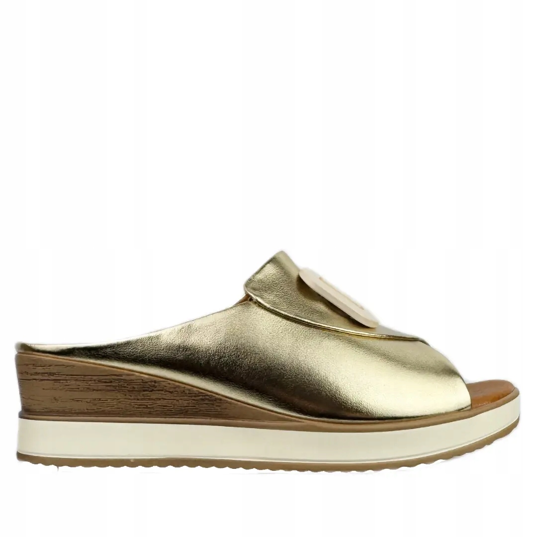 Nazouváky pantofle Artiker 56C2146 zlaté 38, Zlatá