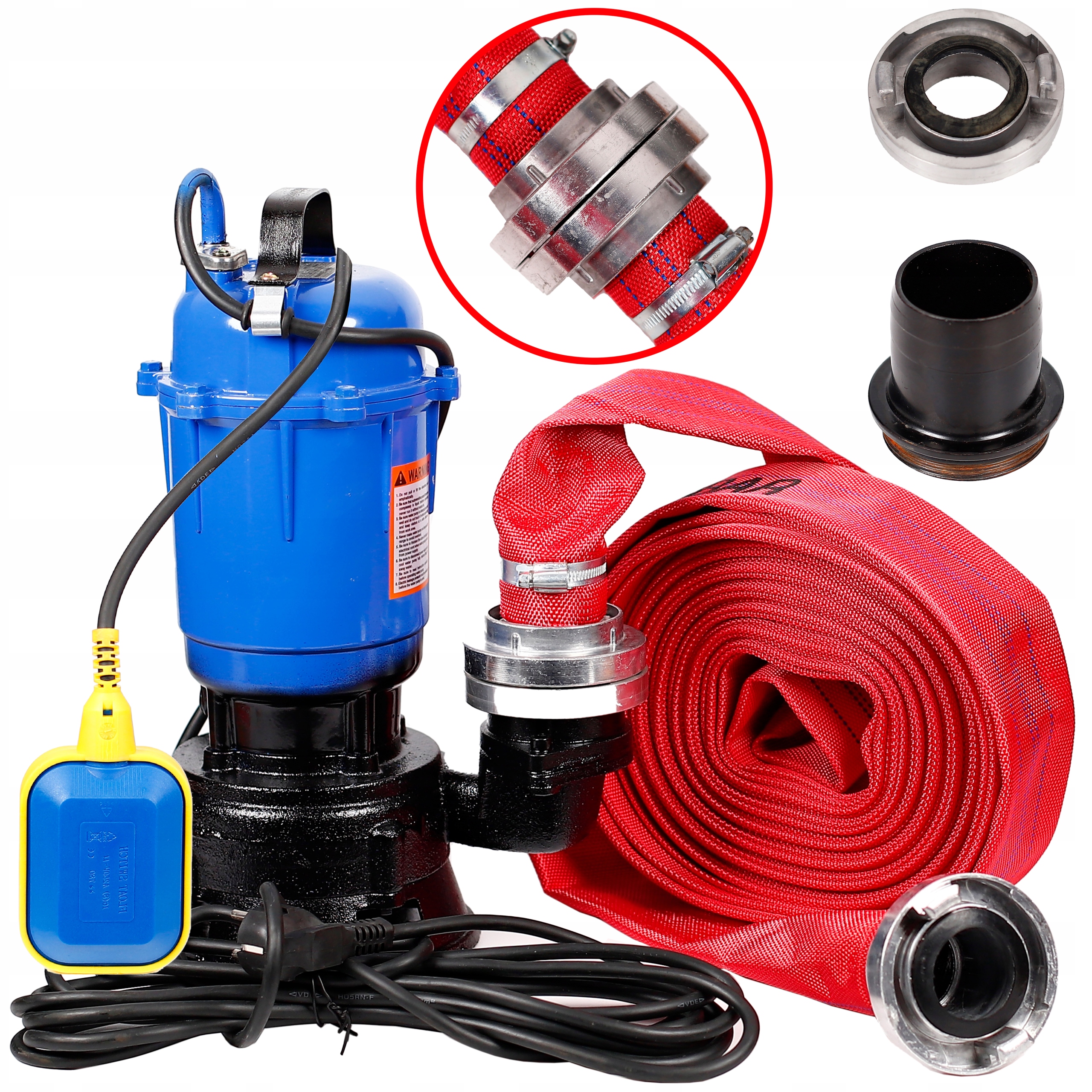 Čerpadlo Na Špinavú Vodu, Čistú Kalovú Žumpu, Plovák, Drvič Hadica 20 M