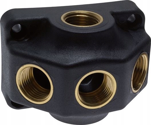 Závitový rozdělovač na stěnu G 3/4" 3 x G 1/2"