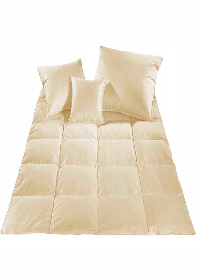 Přikrývka z peří 140x200 1500g krémová sypka