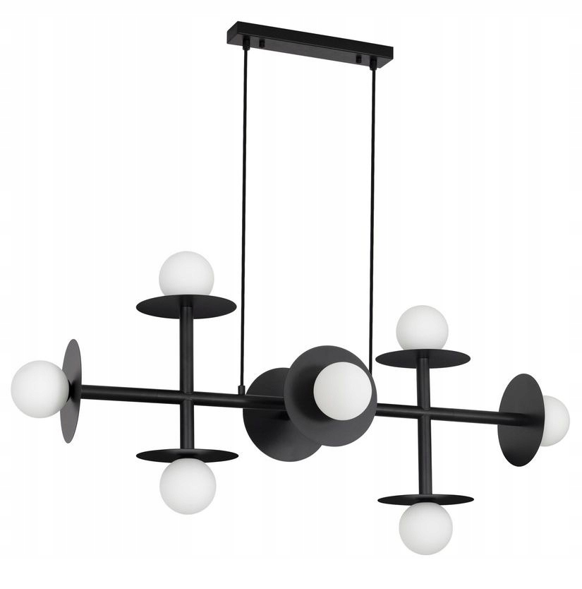 Závesná stropná lampa Pielo čierna, luster nad stôl XX