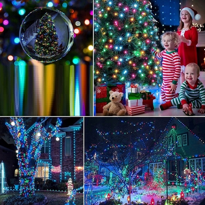 LAMPKI CHOINKOWE 1000 LED ZEWNĘTRZNE i WEWNĘTRZNE KOLOROWE MULTI Długość sznura 68 m