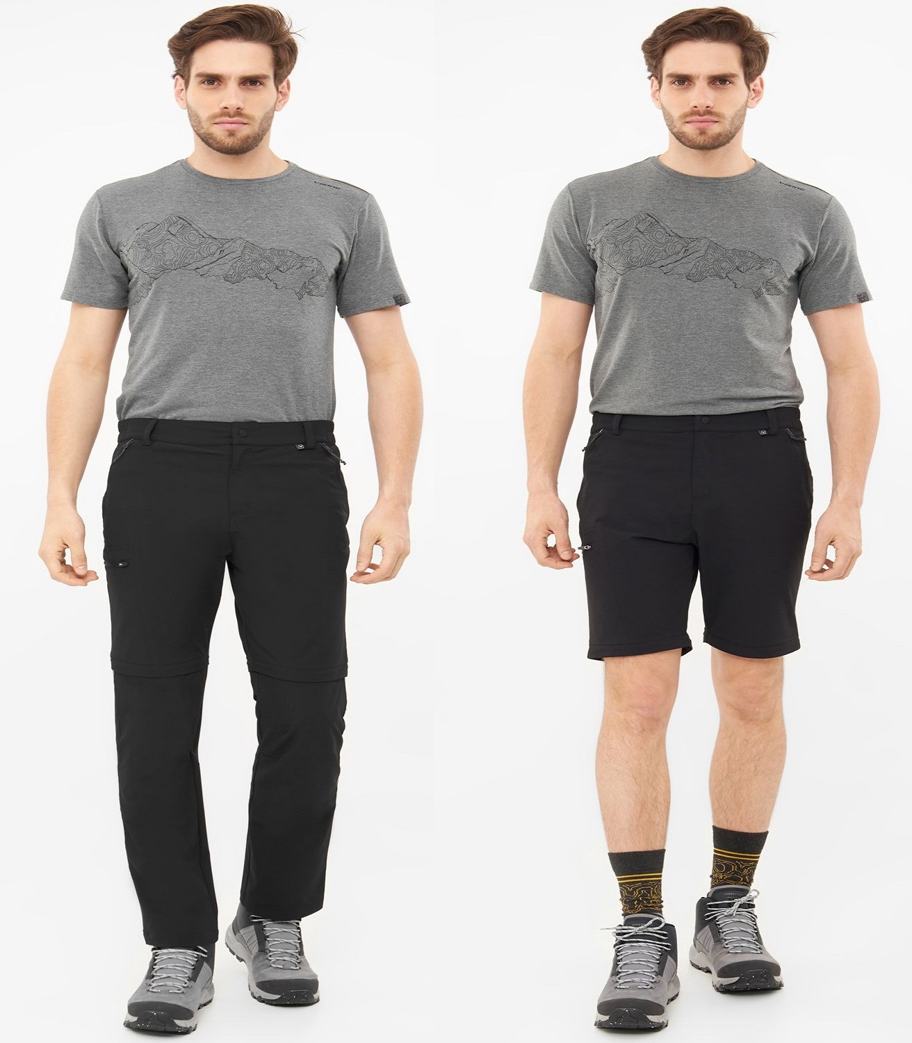 Pánské trekové kalhoty Viking Rocklyn 2 v 1 velikost XXL, černé