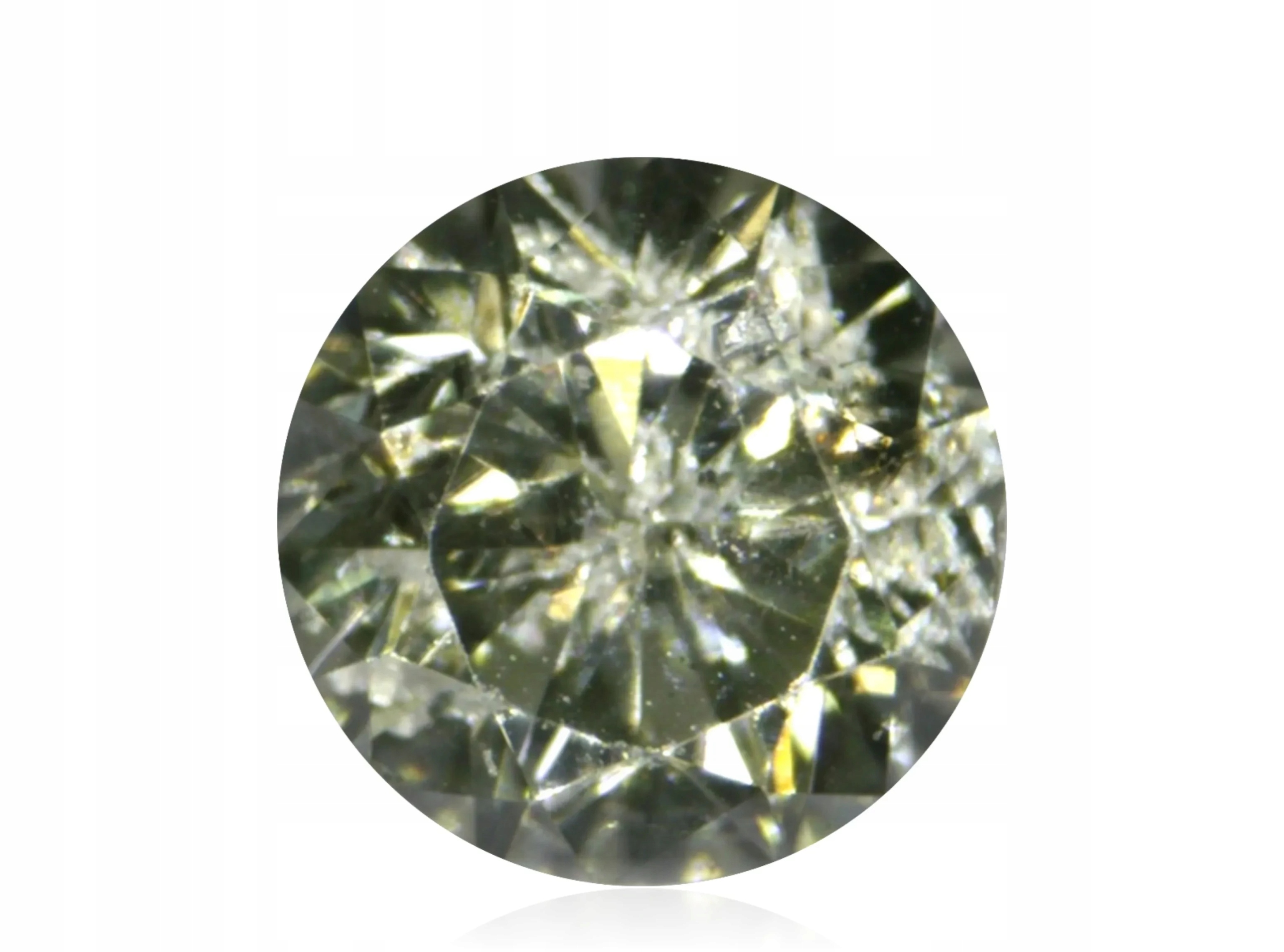 Přírodní Diamant 0.02ct Zelený Briliant I2 eCertifikát Wbd