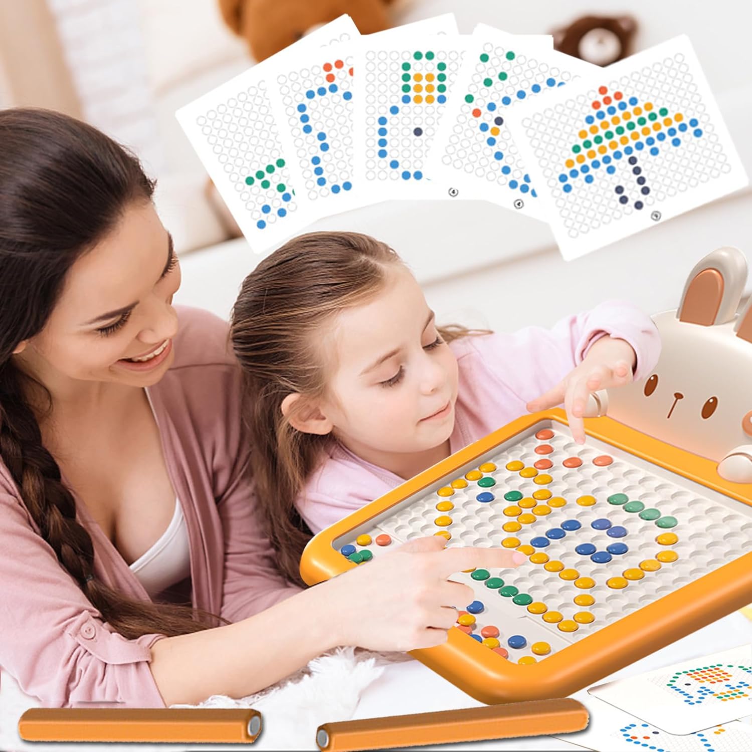 TABLICA MAGNETYCZNA DLA DZIECI MONTESSORI MAGPAD KRÓLIK KLOCKI MAGPAD Waga produktu z opakowaniem jednostkowym 1.374 kg