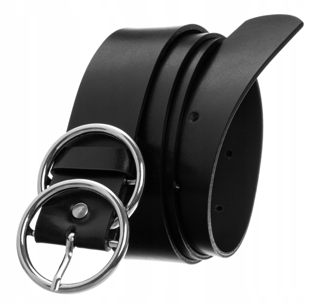 

Badura piękny damski pasek skóra naturalna czarny