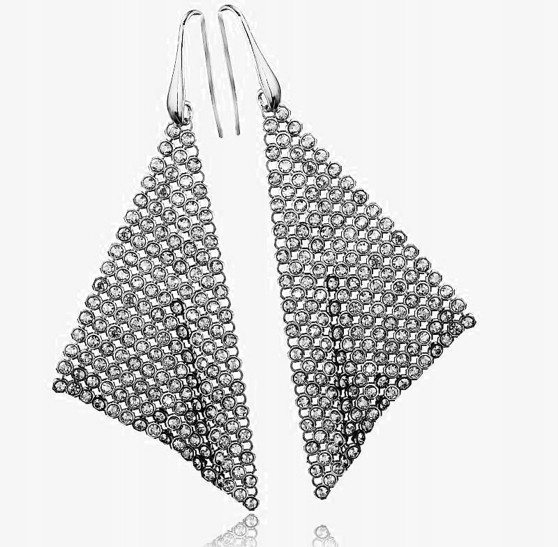 Krásné krystaly Náušnice Crystal Mesh Stříbro