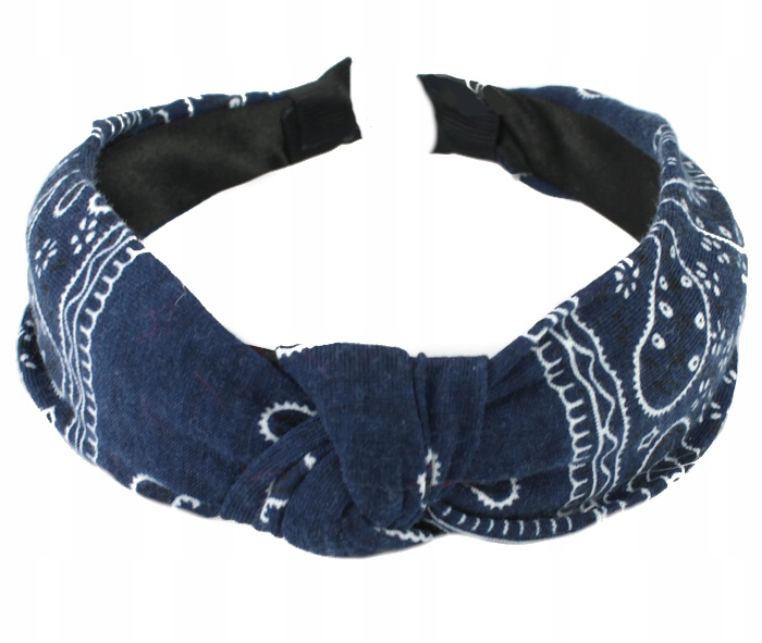 

Opaska Do Włosów Węzeł Supeł Bandana Granatowa
