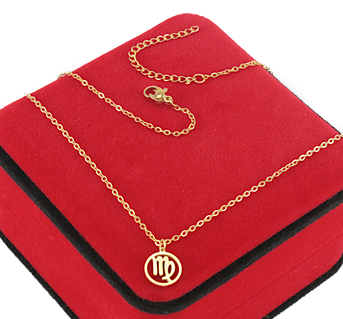 

Naszyjnik Złoty Znak Zodiaku Astro Panna Stal 316L