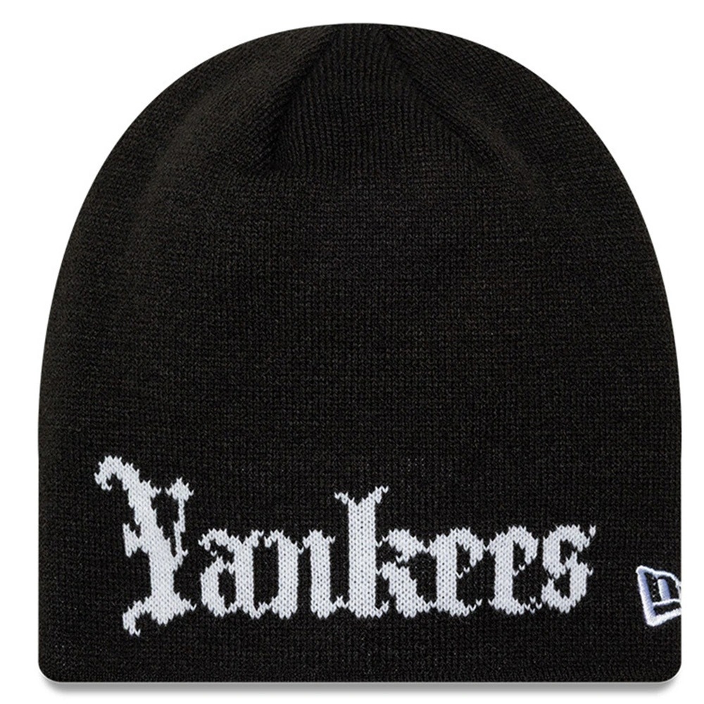 Čepice zimní New Era pánská dámská Ny New York Yankees teplá akrylová černá