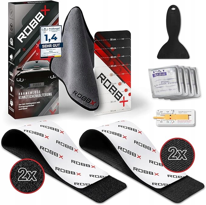 RAMKI DO TABLIC REJESTRACYJNYCH NA RZEP UCHWYTY MOCOWANIE NIEWIDOCZNE 2SZT