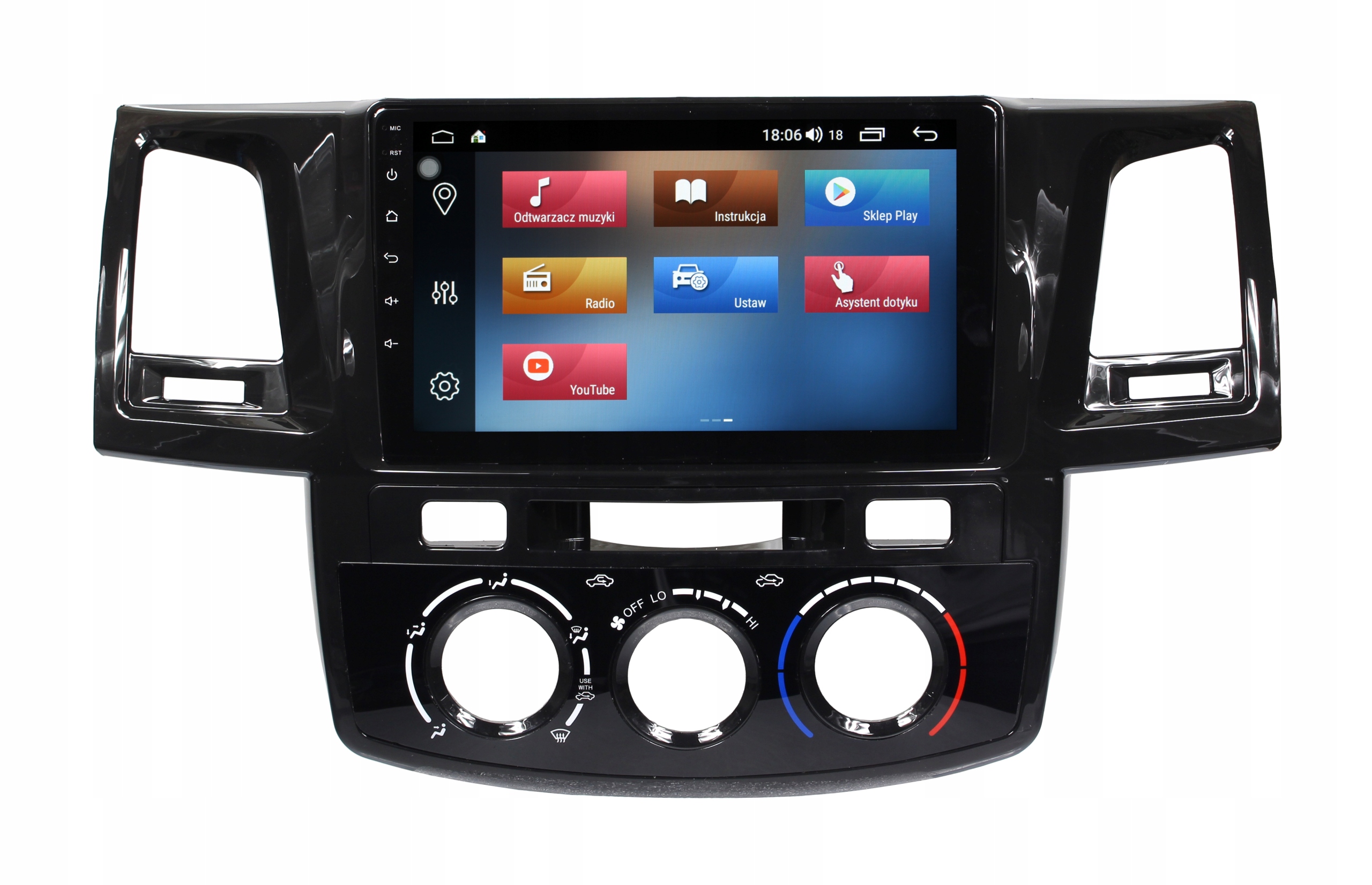 Radio Nawigacja Gps Toyota Hilux 2008-2015 Android Manualna Klimatyzacja