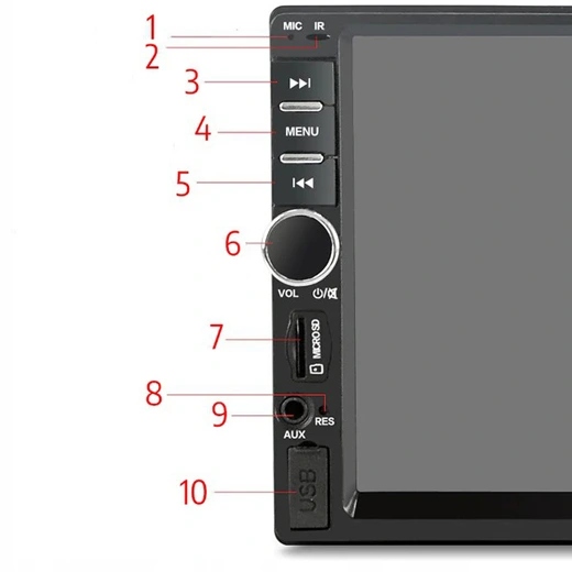 RADIO SAMOCHODOWE PL 2DIN BLUETOOTH KAMERA w RAMCE Radio pasmo AM pasmo FM