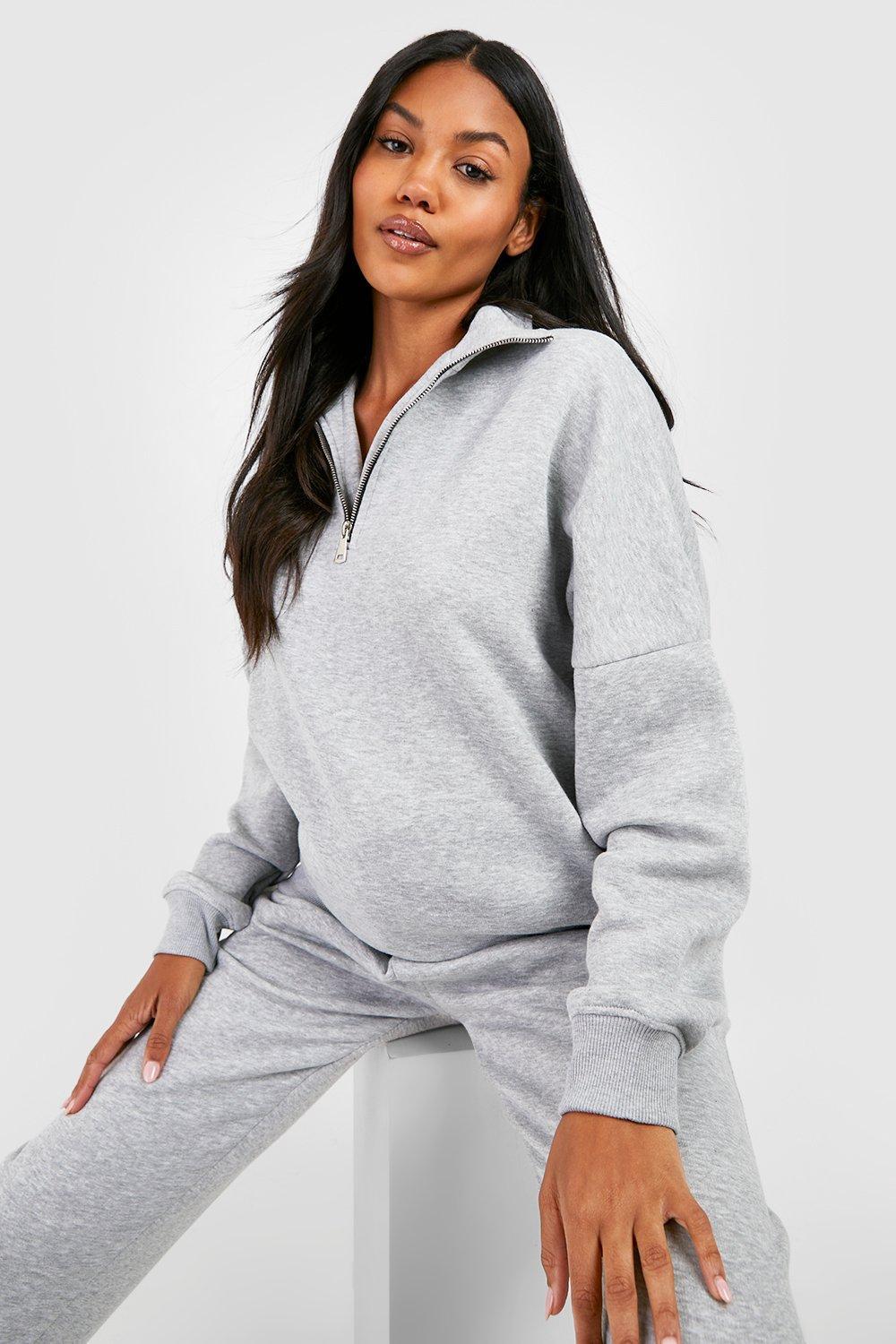 LC24108 *BOOHOO CIĄŻOWA BLUZA DRESOWA ZAMEK XL Rozmiar XL