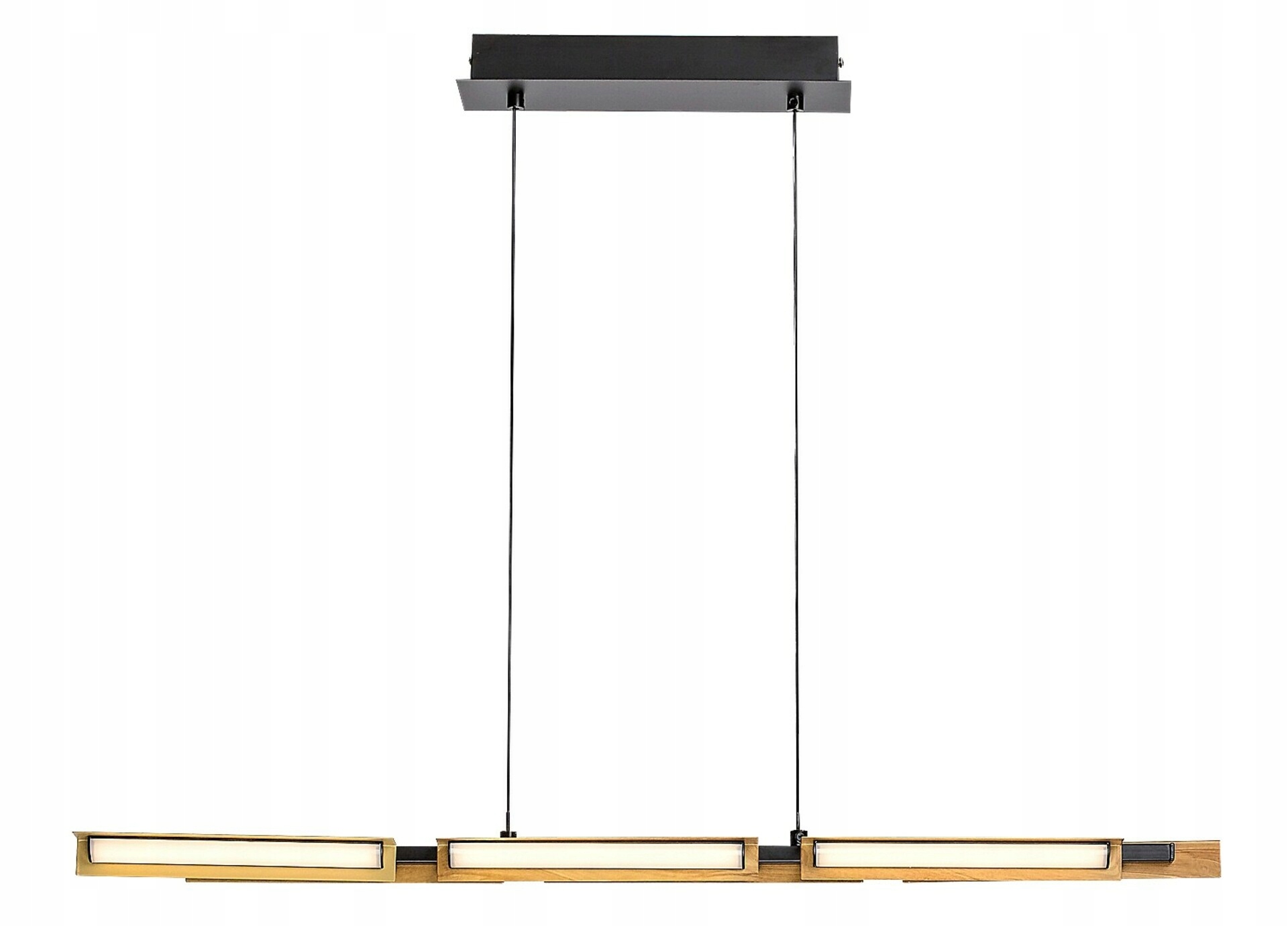 Rabalux Remiel závesné Led svietidlo 30W, čierne/drevo, 790mm, 3000K