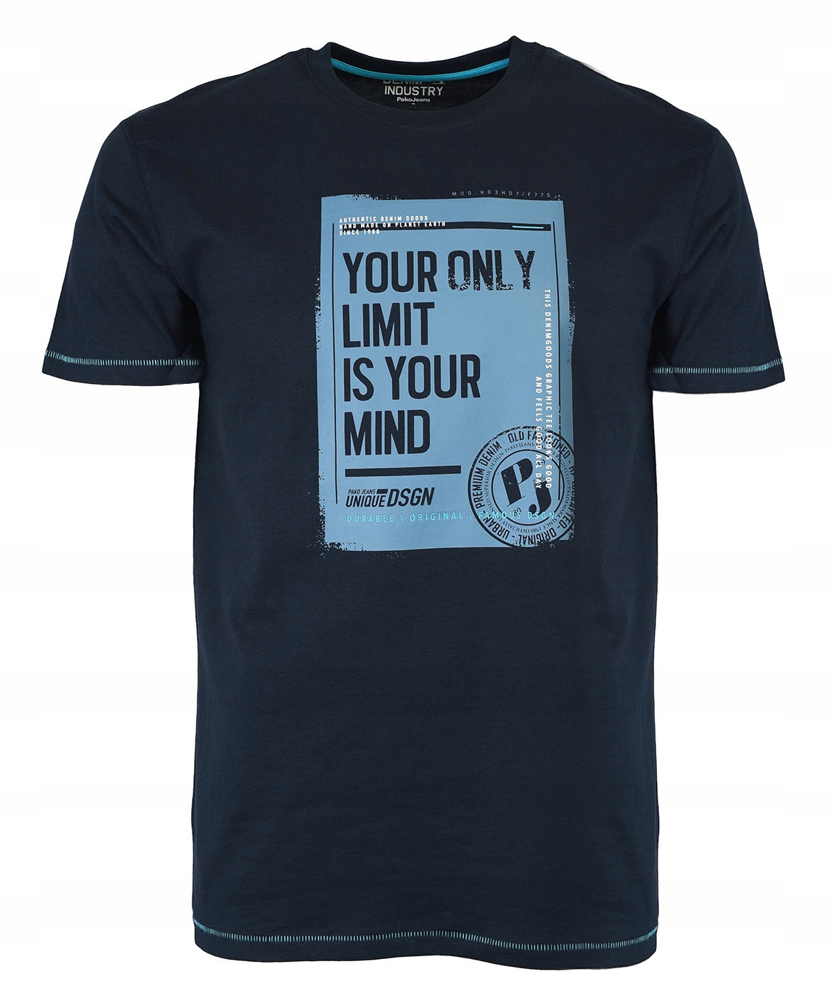 

T-shirt męski koszulka bawełniana Riot granat XXXL