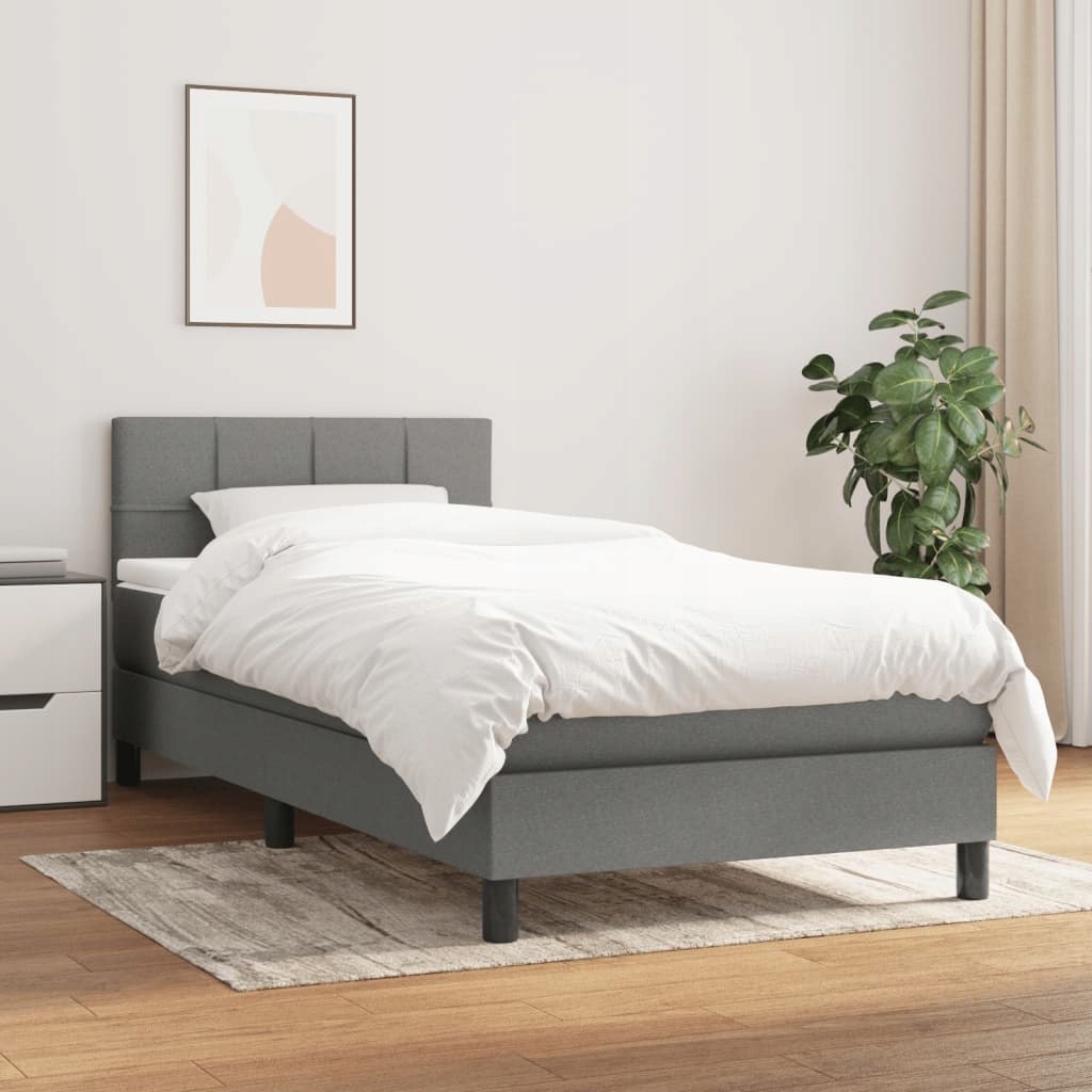 Postel jednolůžková čalouněná VidaXL 3140034 100x200 odstíny šedé
