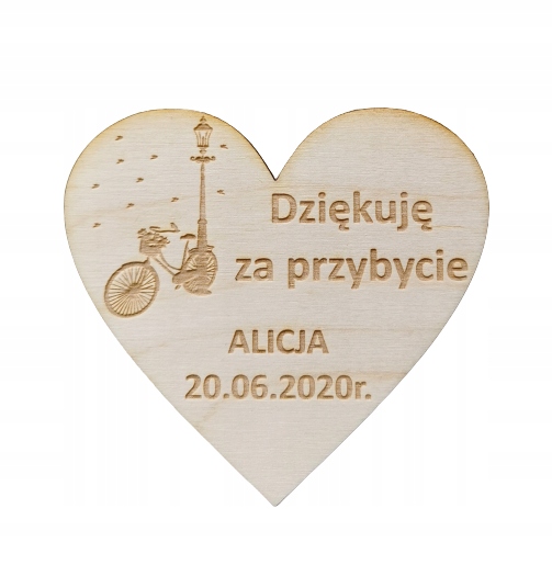 

Podziękowanie za przybycie Serce Magnes na lodówkę