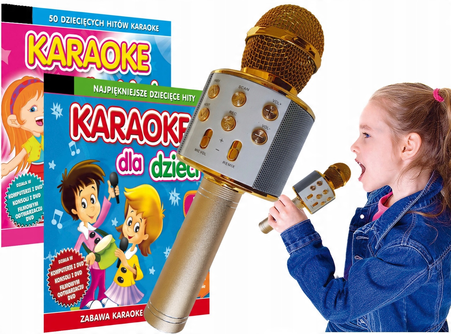

Solidny Mikrofon Bezprzewodowy, Karaoke dla dzieci