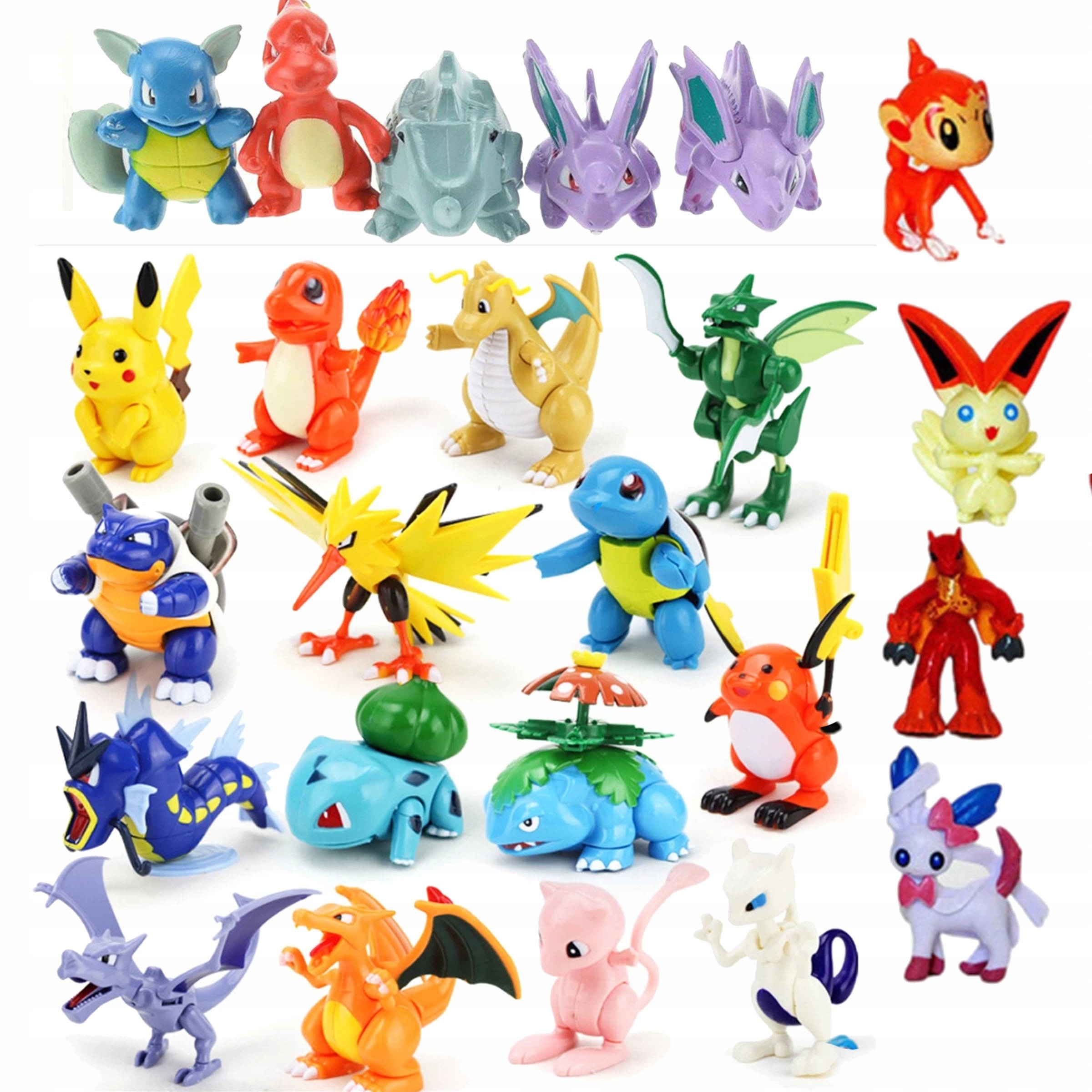 ZESTAW 24SZT FIGRUKI POKEMON GO POKEMONY PIKACHU Liczba sztuk 40 szt.