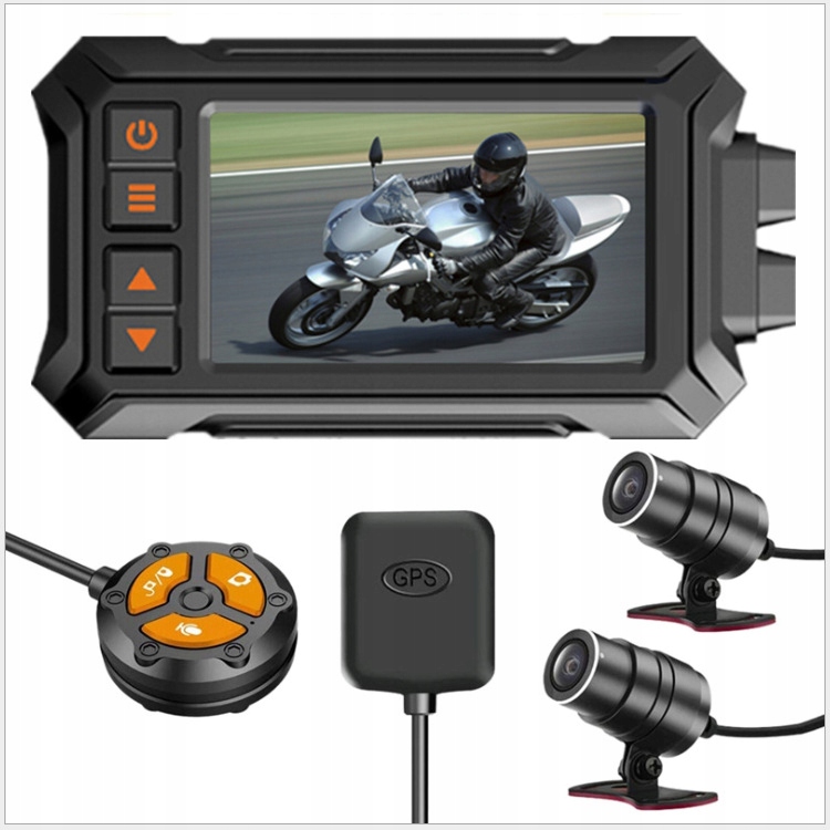 REJESTRATOR MOTOCYKLOWY 60 FPS 2 KAMERY SONY