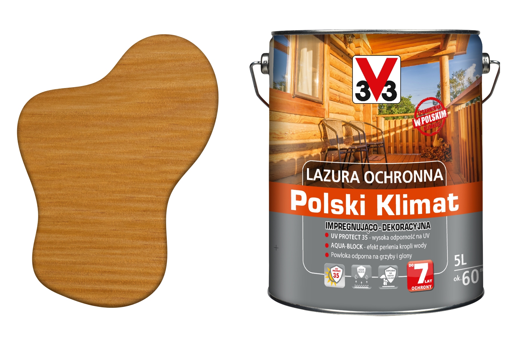 3V3 Wydajna Lazura Wiezby Dach Impregnat Dekoracyjna Do Drewna Extra Polski