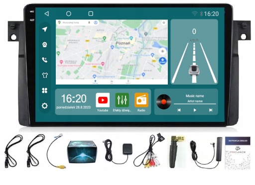 Gps Rádio Android Bt Bmw E46 1998-2005 8/256 Gb Sim