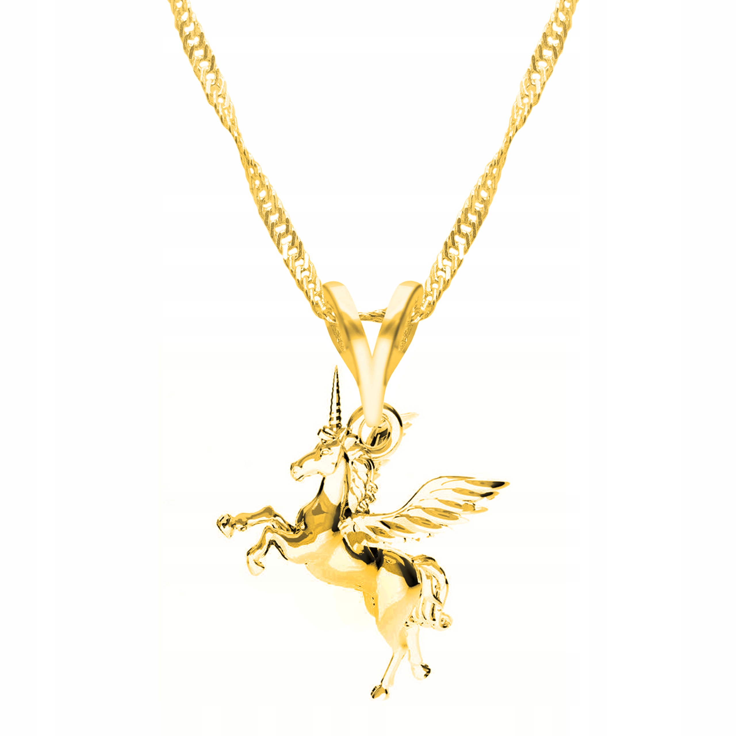 Řetízek zlatý náhrdelník 925 Jednorožec