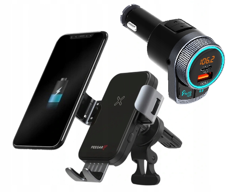Indukční držák do auta Feegar nabíječka Qc