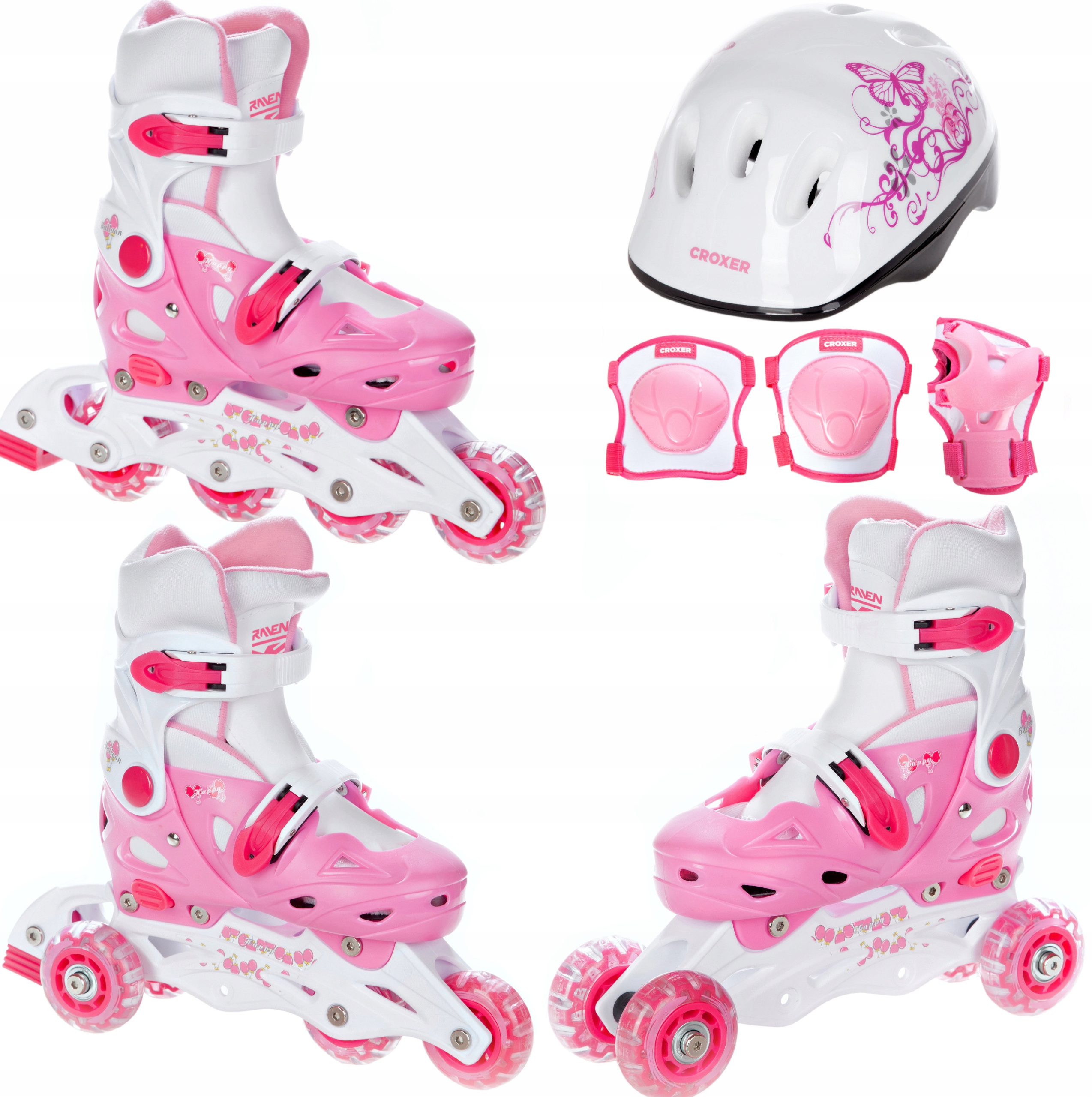 

Rolki-Wrotki 3w1 Raven Balloon Pink 29-32 ochran
