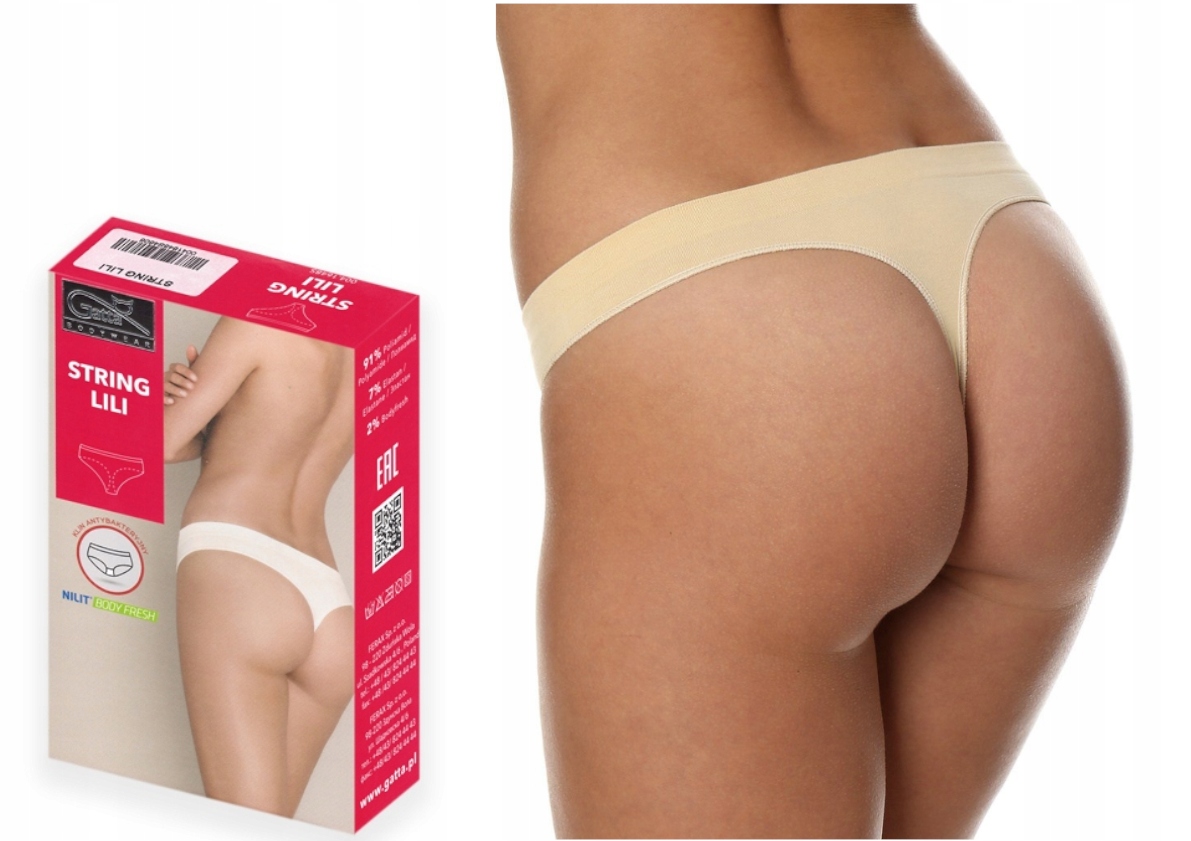 

Stringi damskie Gatta LILI Bezszwowe Beżowy M