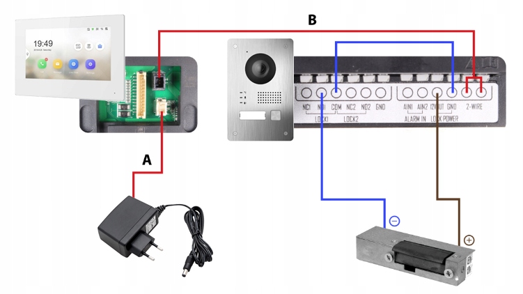 Wideodomofon WiFi HiLook HD-VIS-02 2-żyłowy Aplikacja Informacje dodatkowe Ekran dotykowy Sterowanie napędem bramy