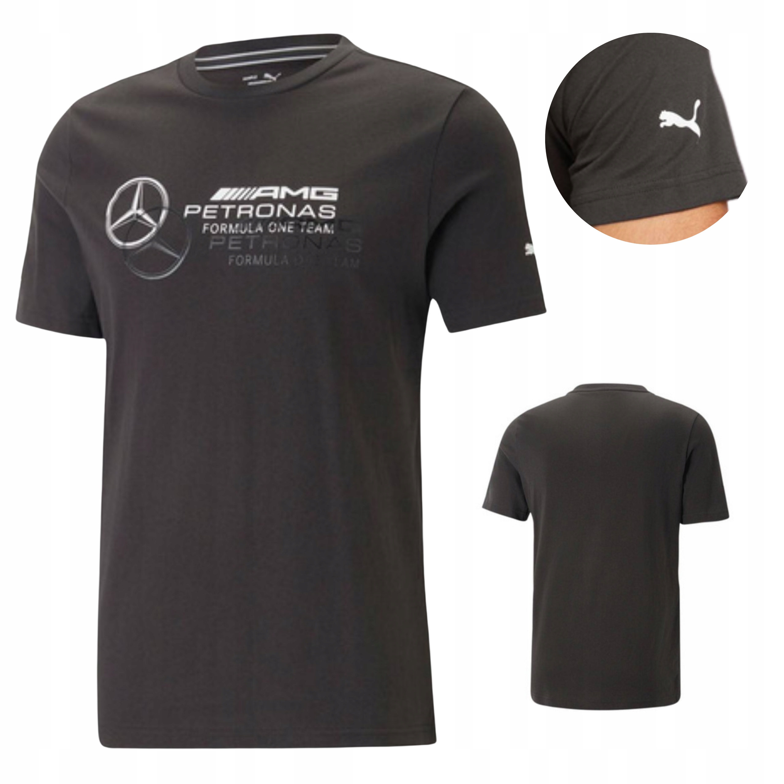 Tričko Pánské Černé Puma MAPF1 Logo 538482 01 vel. M