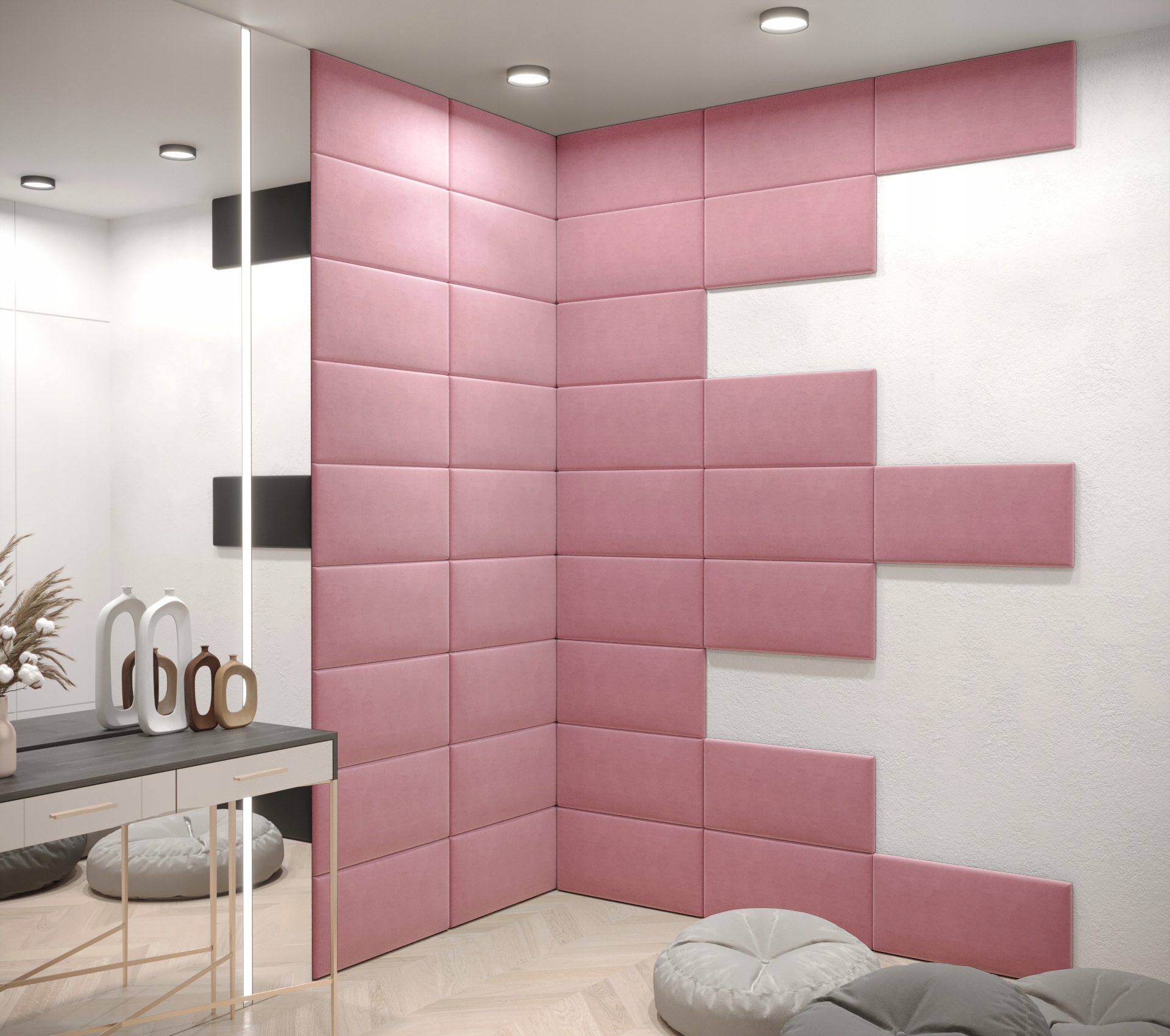 Panel ścienny tapicerowany CUBE 84x42 różne kolory Wysokość mebla 42 cm