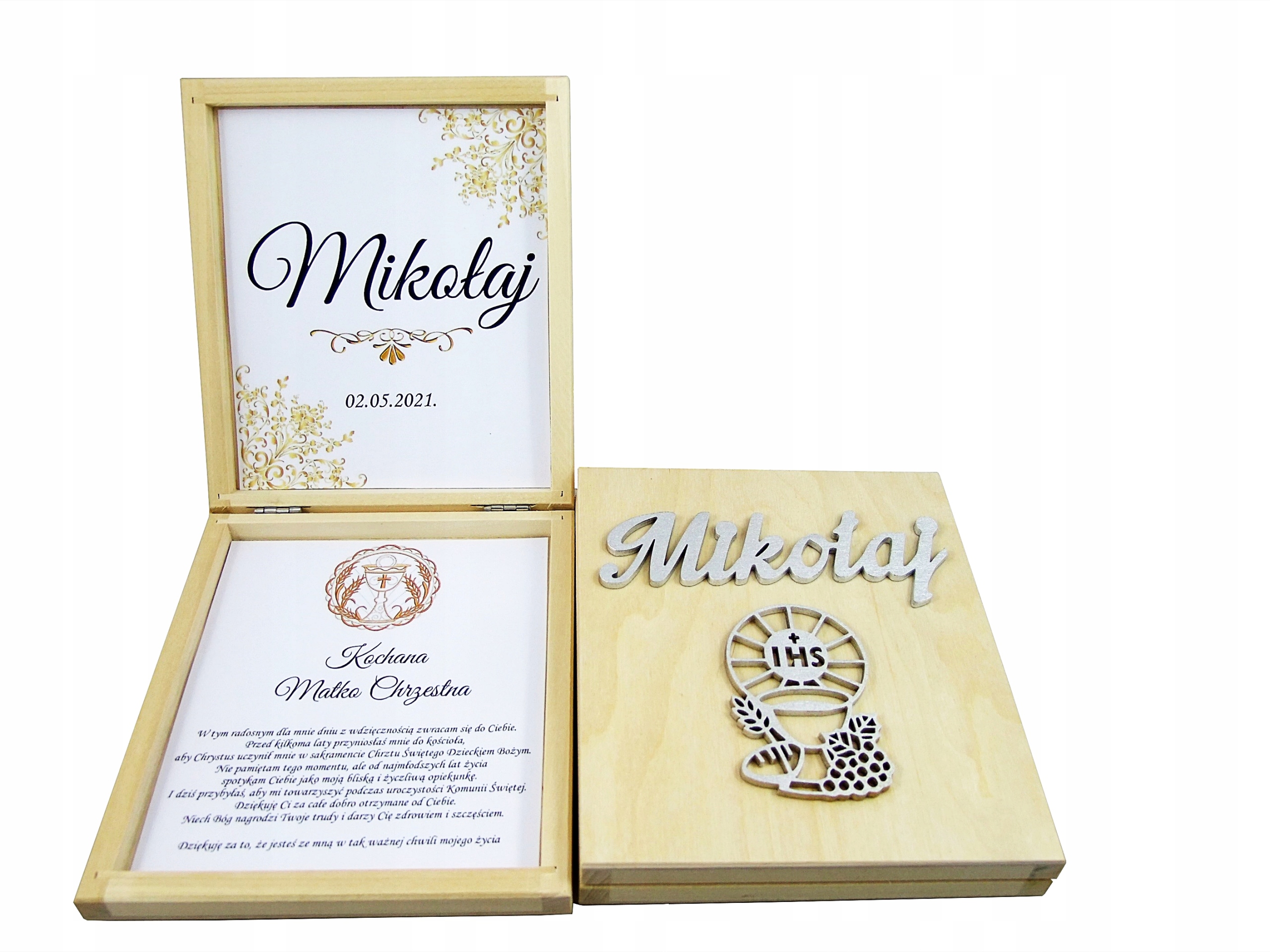 Podziękowanie Dla Rodziców Chrzestnych Komunia Okazje komunia