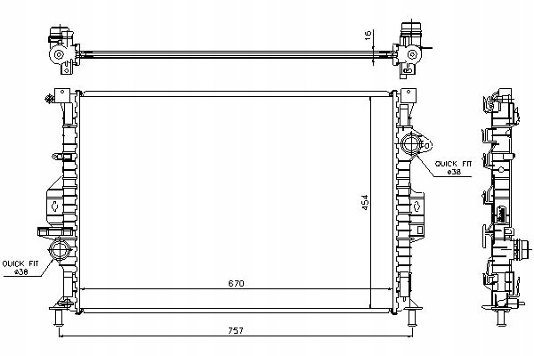 Nissens Chladič Motoru Volvo S60 II S80 II V40