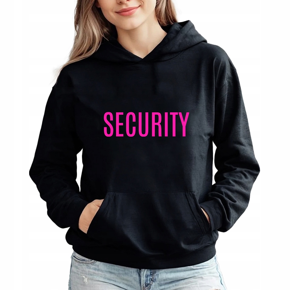 Mikina S Kapucí Hoodie Černá jako Dárek pro paní bodyguardku Security M