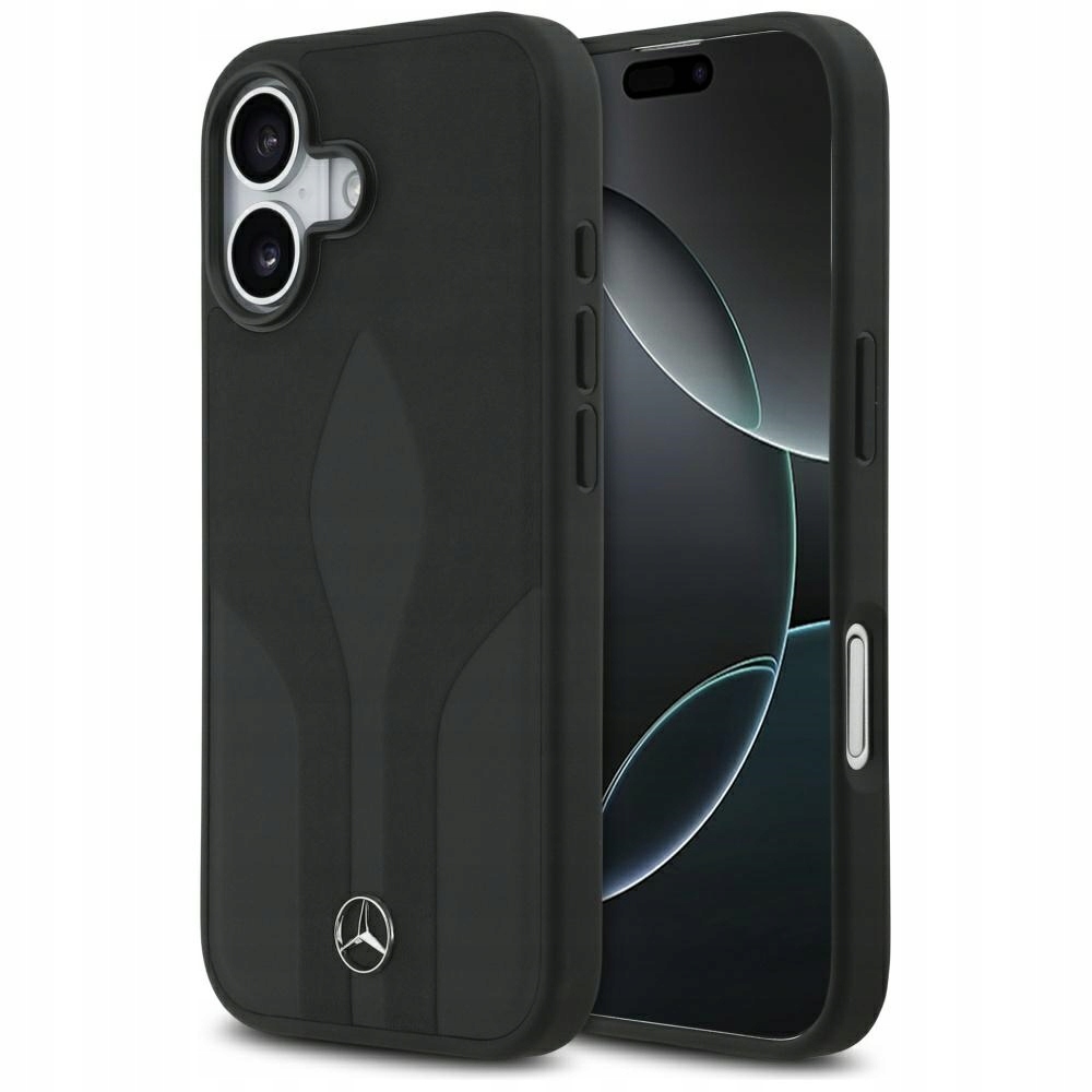 Etui Mercedes Leather The Move MagSafe na iPhone 17 czarne Mercedes