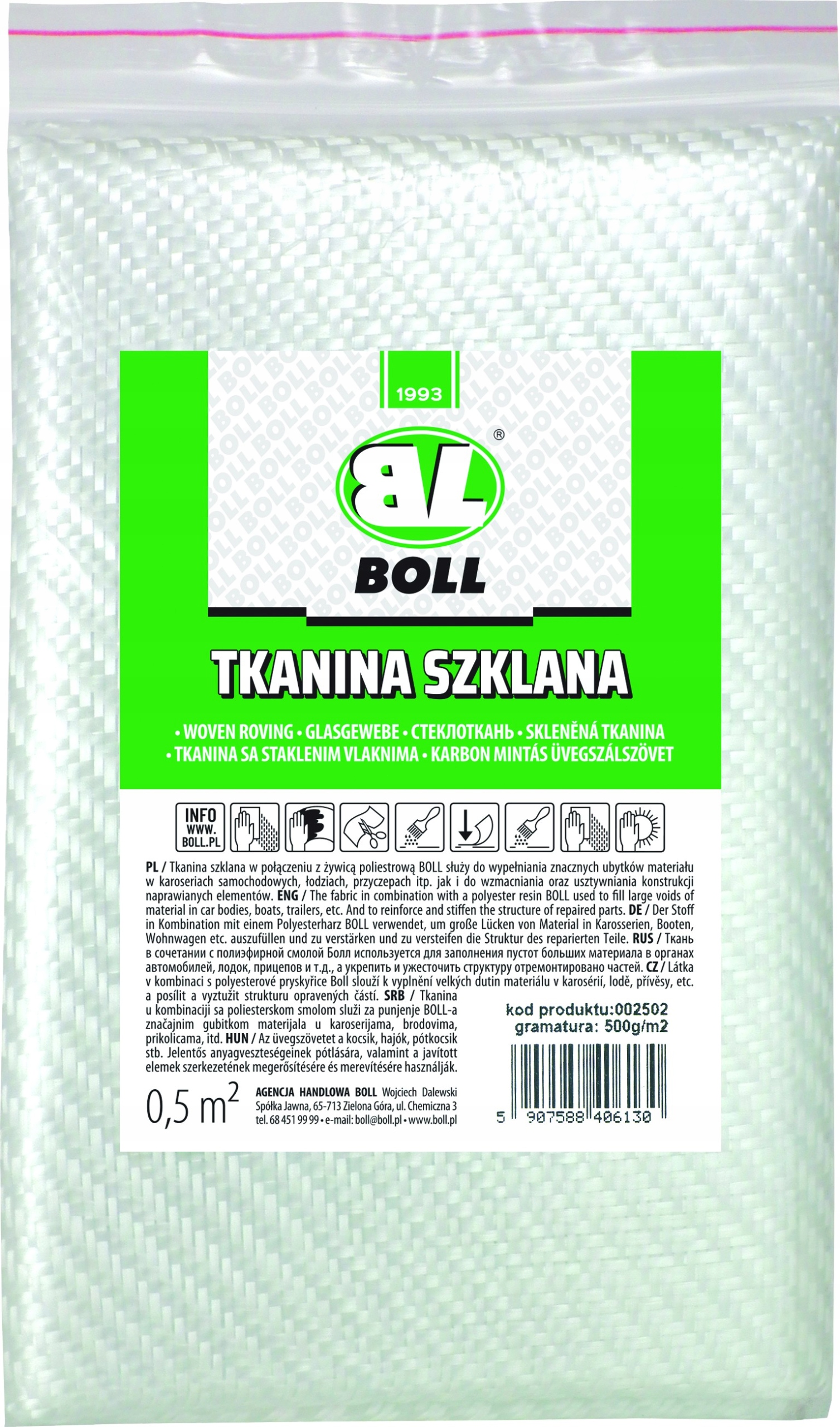 Boll tkanina szklana 500 g / m2