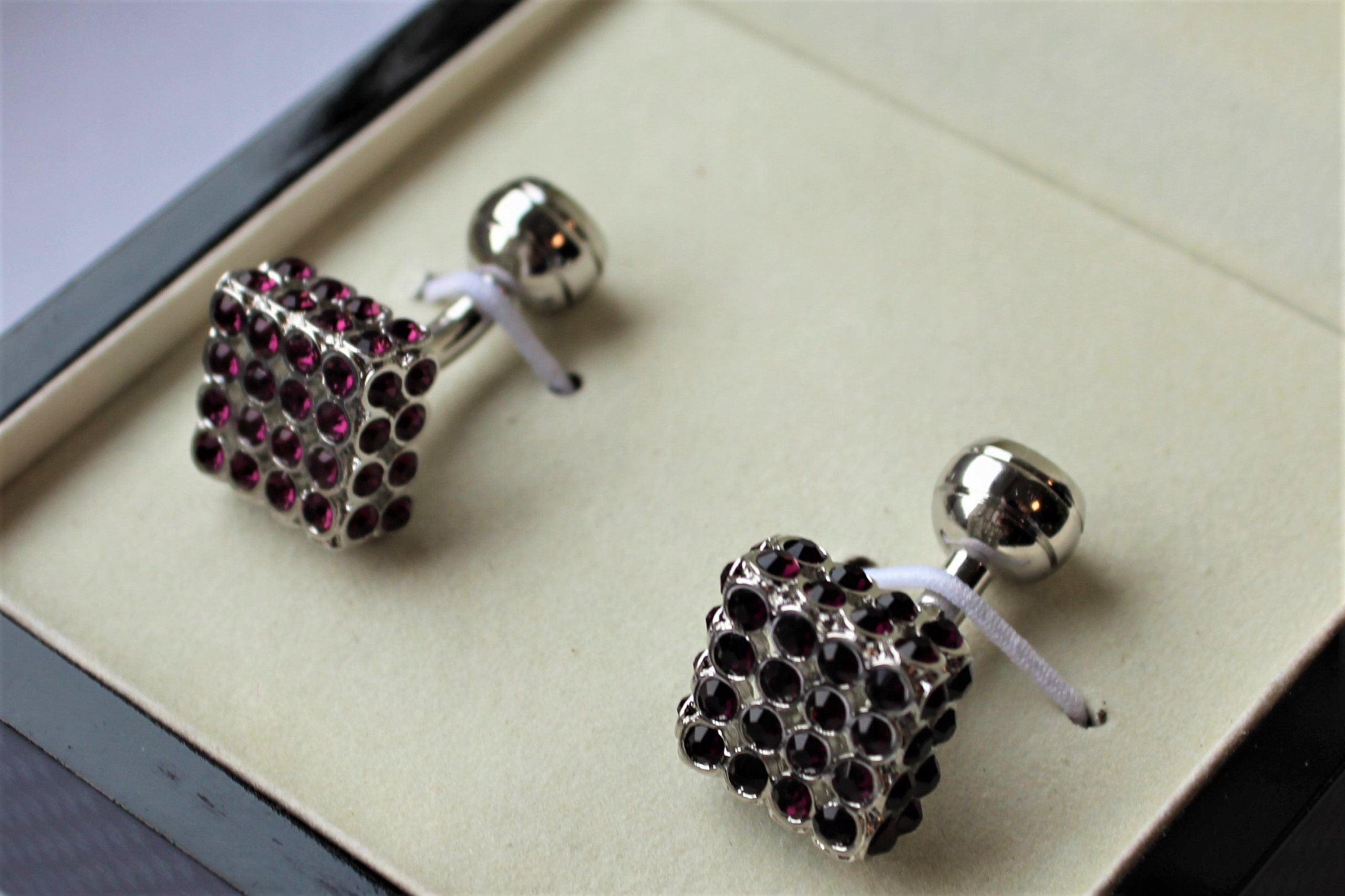 Manžetové knoflíčky Exc stříbrné s zirkony