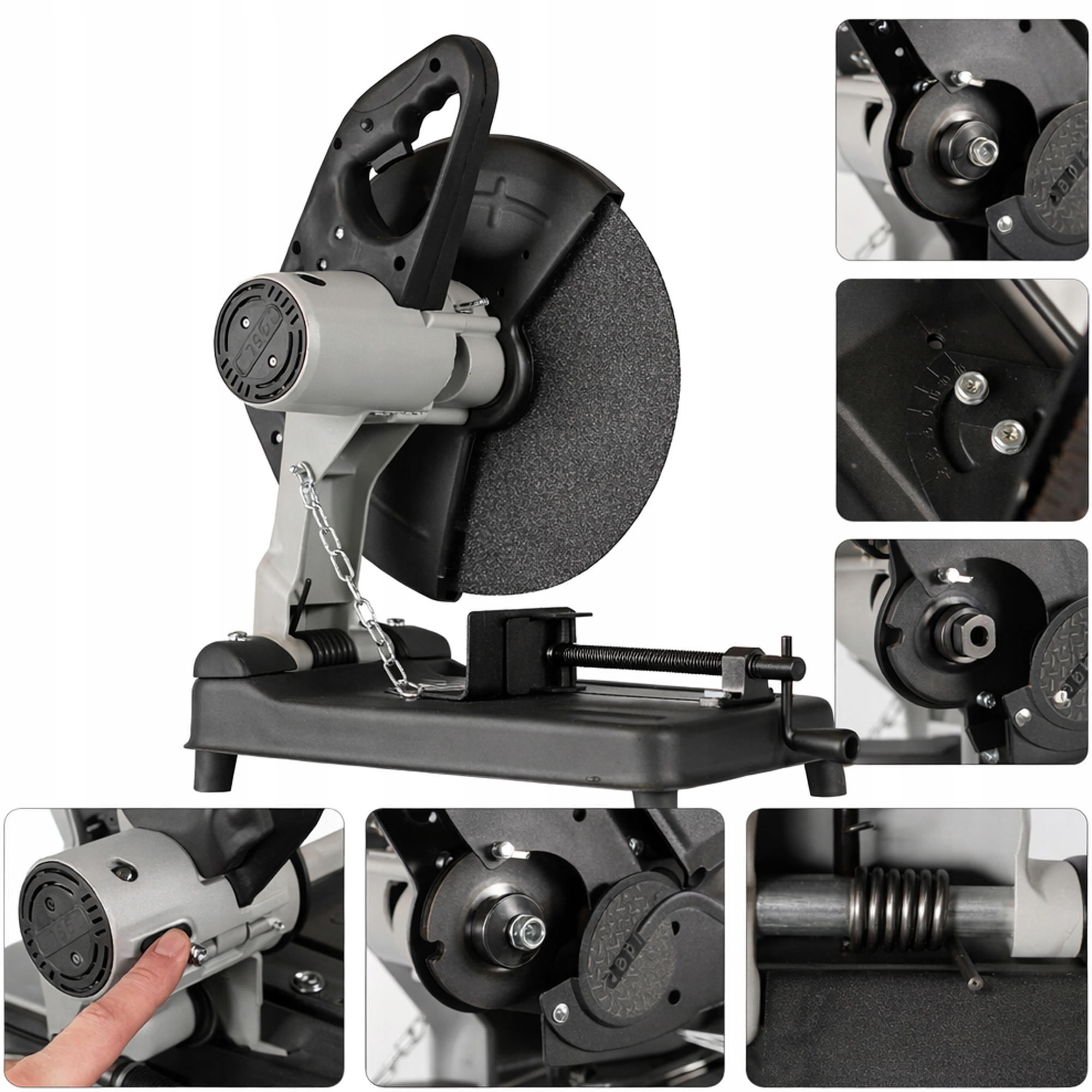 Řezačka Kovu Pila Pokosová Pila Pomalý Start 3000W Kotouč 355MM Svěrák