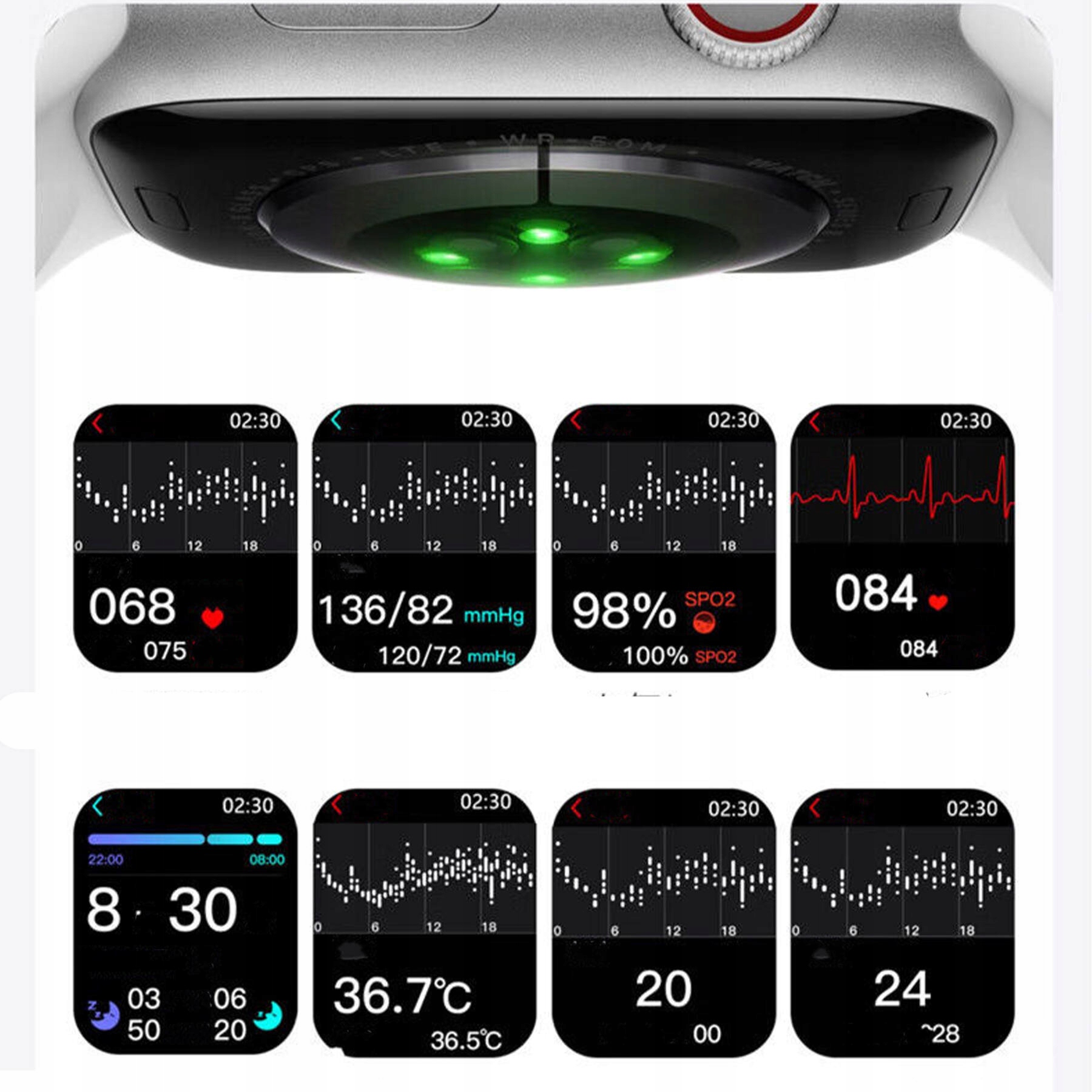 SMARTWATCH ZEGAREK ROZMOWY SMART WATCH GPS NFC SEN TRYBY SPORTOWE PL MENU Komunikacja Bluetooth NFC